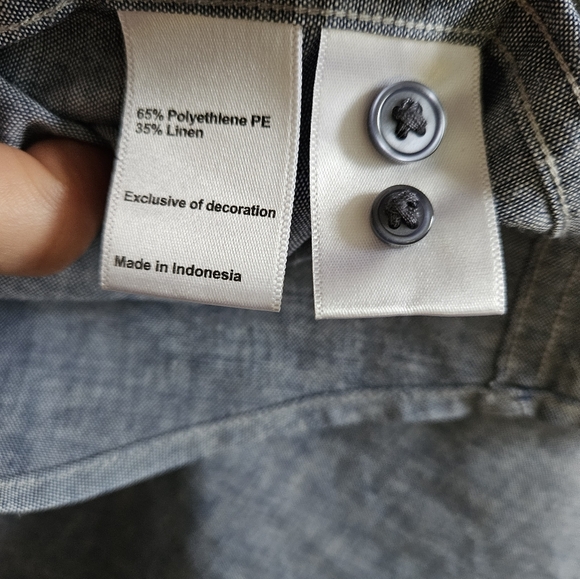 Men's Size XL Wills Blue Short Sleeve Button Down Shirt - Picture 5 of 7